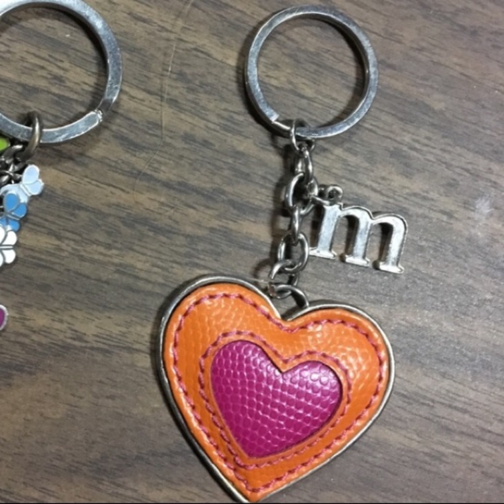 Leather Heart Keychain